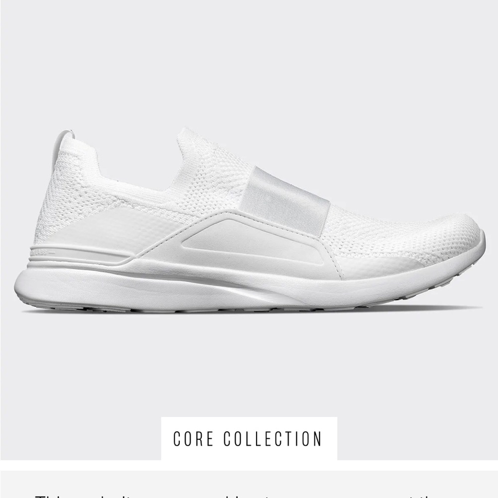 APL Techloom BLISS White/silver Knit Slip On Sneakers Running Shoes